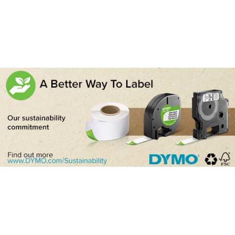 DYMO LabelWriter Medium - Black on white - 57 x 32 mm 6000 label(s) (6 roll(s) x 1000) multi-purpose labels - for DYMO LabelWriter 310, 315, 320, 330, 400, 450, 4XL, SE450, Wireless - 4
