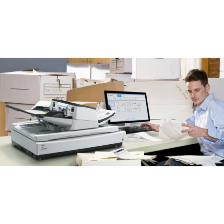 Fujitsu fi-7700S - Document scanner - Dual CCD - ARCH B - 600 dpi x 600 dpi - up to 75 ppm (mono) / up to 75 ppm (colour) - ADF (300 sheets) - USB 3.1 Gen 1 - 3