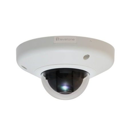 LevelOne FCS-3054 - Network surveillance camera - dome - vandal-proof - colour - 3 MP - 2048 x 1536 - fixed iris - fixed focal - LAN 10 / 100 - MJPEG, H.264, RAW - PoE - 0