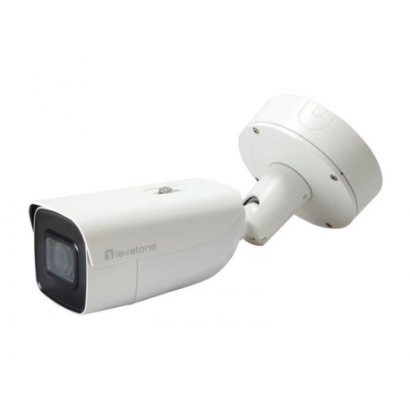 LevelOne FCS-5095 - Network surveillance camera - outdoor, indoor - vandal-proof - colour (Day&Night) - 8 MP - 3840 x 2160 - motorized - audio - LAN 10 / 100 - AVI, H.264, H.265, H.264+ - DC 12 V / PoE - 0
