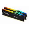 Kingston FURY Beast RGB - DDR5 - kit - 32 GB: 2 x 16 GB - DIMM 288-pin - 3000 MHz  /  PC5-48000 - CL36 - 1.35 V - unbuffered - on-die ECC - black