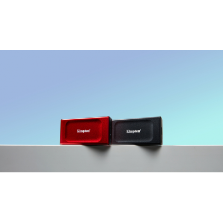 Kingston XS1000 - SSD - 1 TB - external (portable) - USB 3.2 Gen 2 (USB-C connector) - red - 5