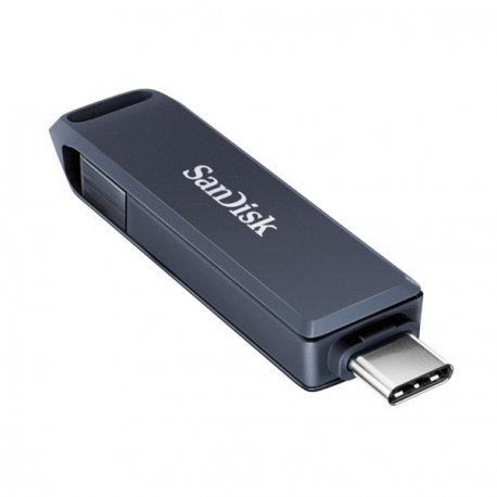 SanDisk Phone Drive - USB flash drive - 128 GB - USB-C  /  Lightning - metallic sky - 1