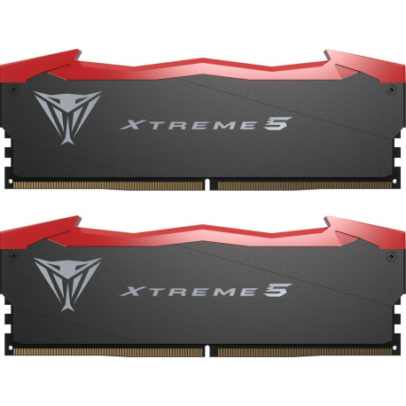 Patriot Viper Xtreme 5 - DDR5 - kit - 48 GB: 2 x 24 GB - DIMM 288-pin - 4100 MHz / PC5-65600 - CL38 - 1.45 V - unbuffered - on-die ECC - matte black, white, red - 0