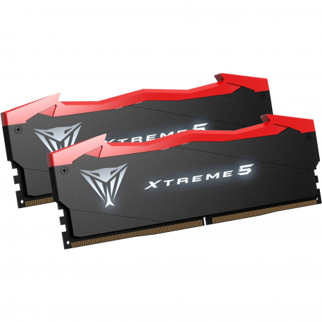 Patriot Viper Xtreme 5 - DDR5 - kit - 48 GB: 2 x 24 GB - DIMM 288-pin - 4100 MHz / PC5-65600 - CL38 - 1.45 V - unbuffered - on-die ECC - matte black, white, red - 1