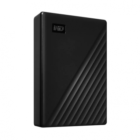 WD My Passport WDBR9S0060BBK - Hard drive - encrypted - 6 TB - external (portable) - USB 3.2 Gen 1 - 256-bit AES - black - 3