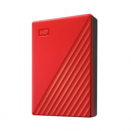WD My Passport WDBR9S0060BRD - Hard drive - encrypted - 6 TB - external (portable) - USB 3.2 Gen 1 - 256-bit AES - red - 5