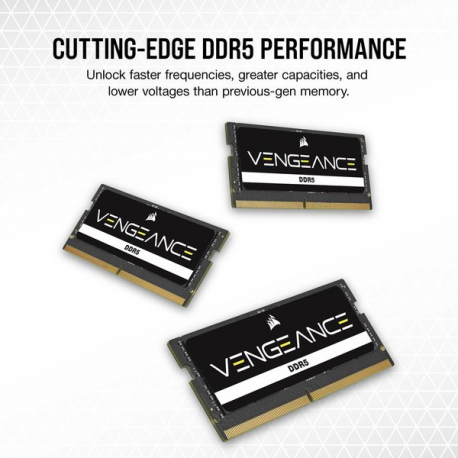 CORSAIR Vengeance - DDR5 - kit - 96 GB: 2 x 48 GB - SO-DIMM 262-pin - 2600 MHz  /  PC5-41600 - CL44 - 1.1 V - 3