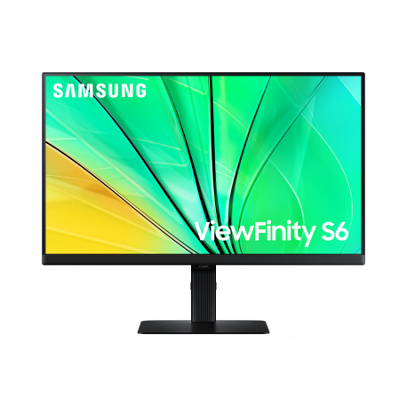 Samsung ViewFinity S6 S24D600EAU - S60UD Series - LED monitor - 24" - 2560 x 1440 QHD @ 100 Hz - IPS - 350 cd/m² - 1000:1 - HDR10 - 5 ms - HDMI, DisplayPort - black - 11