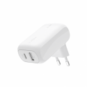 Belkin BoostCharge - Power adapter - 42 Watt - 3 A - PD 3.0 - 2 output connectors (24 pin USB-C, USB) - white