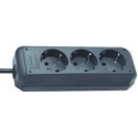 Brennenstuhl Eco-Line - Power strip - output connectors: 3 - 1.5 m - black