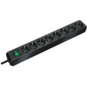 brennenstuhl Eco-Line - Power strip - output connectors: 8 - 3 m - black