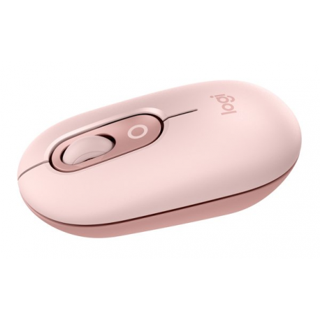 Logitech POP - Mouse - customisable emoji - optical - 4 buttons - wireless - Bluetooth 5.1 LE - rose - 0