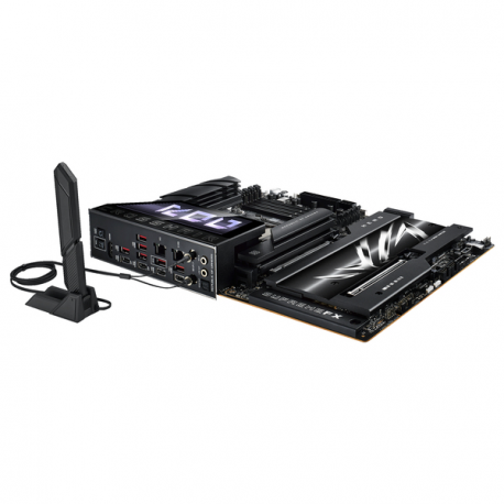ASUS ROG CROSSHAIR X870E HERO - Motherboard - ATX - Socket AM5 - AMD X870E Chipset - USB4, USB 3.2 Gen 2, USB-C 3.2 Gen2, USB 3.2 Gen 1, USB-C 3.2 Gen 2x2 - Wi-Fi 7, Bluetooth, 5 Gigabit Ethernet - onboard graphics (CPU required) - HD Audio (8-channel) - 5
