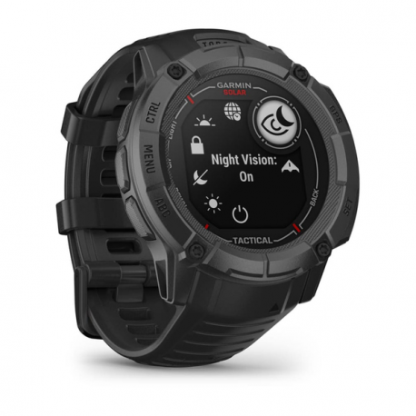 Garmin Instinct 2X Solar - Tactical Edition - 50 mm - fiber-reinforced polymer - Yes smart watch with band - wrist size: 145-228 mm - monochrome - 64 MB - Bluetooth, ANT+ - 67 g - black - 2
