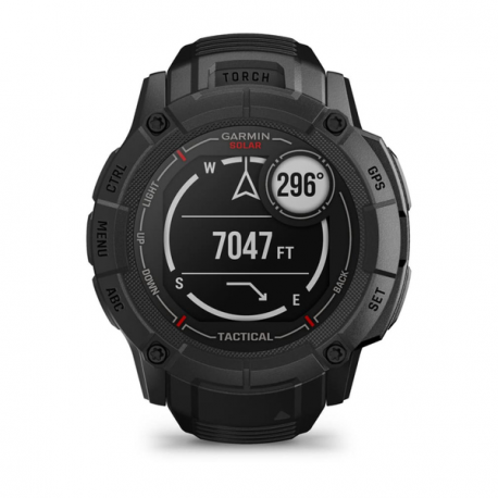 Garmin Instinct 2X Solar - Tactical Edition - 50 mm - fiber-reinforced polymer - Yes smart watch with band - wrist size: 145-228 mm - monochrome - 64 MB - Bluetooth, ANT+ - 67 g - black - 10