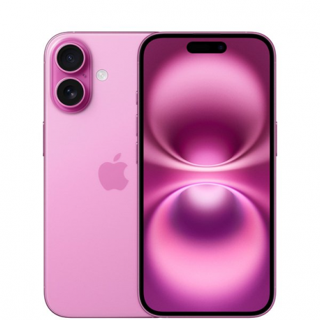 Apple iPhone 16 - 5G smartphone - dual-SIM  /  Internal Memory 128 GB - OLED display - 6.1" - 2556 x 1179 pixels - 2x rear cameras 48 MP, 12 MP - front camera 12 MP - pink - 0