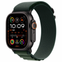 Apple Watch Ultra 2 - 49 mm - black titanium - smart watch with Alpine Loop - textile - dark green - band size: L - 64 GB - LTE, Wi-Fi 4, UWB, Bluetooth - 4G - 61.8 g