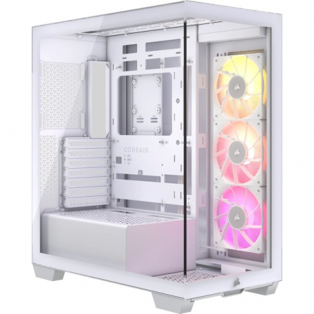CORSAIR iCUE LINK 3500X RGB - Mid tower - extended ATX - windowed side panel (tempered glass) - no power supply (ATX) - white - USB/Audio - 0