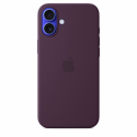 Apple - Back cover for mobile phone - MagSafe compatibility - silicone - plum - for iPhone 16 Plus