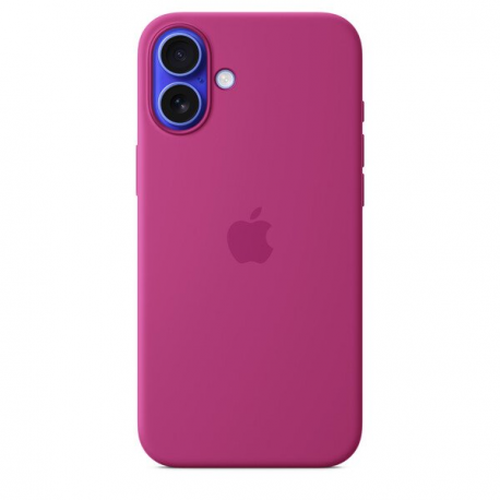 Apple - Back cover for mobile phone - MagSafe compatibility - silicone - Fuchsia - for iPhone 16 Plus - 0