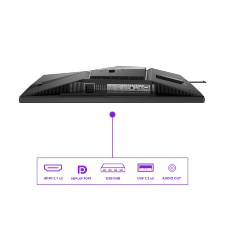 AOC AGON PRO AG326UD - OLED monitor - gaming - 32" (31.5" viewable) - 3840 x 2160 4K UHD (2160p) @ 165 Hz - 250 cd / m² - 15000000:1 - DisplayHDR 400 True Black - 0.03 ms - 2xHDMI, DisplayPort - speakers - dark grey - 2