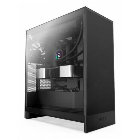 NZXT H series H7 Flow - Mid tower - ATX - windowed side panel (tempered glass) - no power supply - matte black - USB / Audio - 0