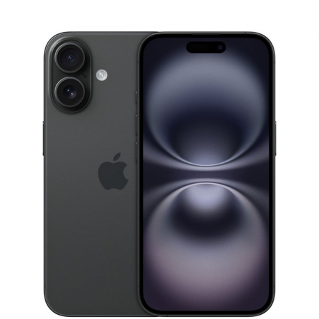 Apple iPhone 16 - 5G smartphone - dual-SIM  /  Internal Memory 128 GB - OLED display - 6.1" - 2556 x 1179 pixels - 2x rear cameras 48 MP, 12 MP - front camera 12 MP - black - 0