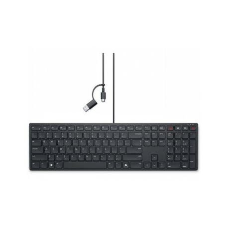Dell Wired Collaboration Keyboard KB525C - Keyboard - USB, USB-C - QWERTY - US International - with 3 years Advanced Exchange Service - 0