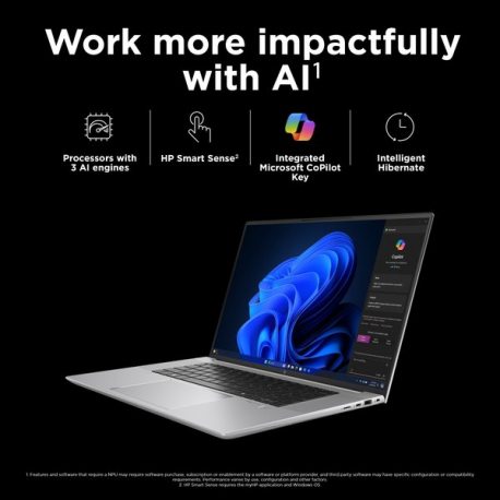 HP ZBook Studio G11 Mobile Workstation - Intel Core Ultra 7 - 155H / up to 4.8 GHz - Win 11 Pro - RTX 2000 Ada - 32 GB RAM - 1 TB SSD NVMe, TLC - 16" IPS 1920 x 1200 - Wi-Fi 7, Bluetooth - kbd: Pan Nordic - with HP 3 Years Premium On-Site Service for Mobile Workstation - 21