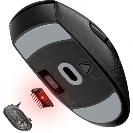 CORSAIR Gaming M55 WIRELESS - Mouse - lightweight - optical - 6 buttons - wireless - Bluetooth, 2.4 GHz - 1