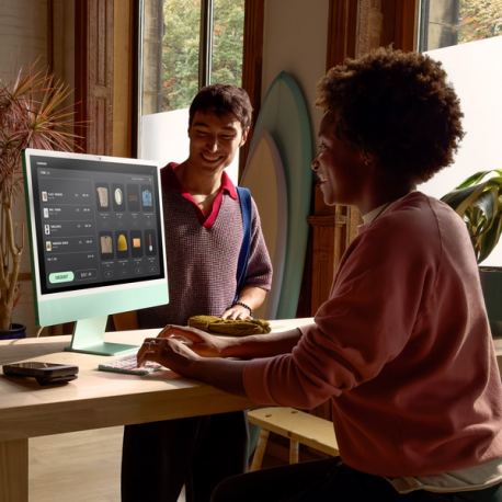 Apple iMac with 4.5K Retina display - All-in-one M4 up to - RAM 24 GB - SSD 512 GB - Apple M4 10-core - Gigabit Ethernet, IEEE 802.11ax (Wi-Fi 6E), Bluetooth 5.3 - macOS Sequoia 15.0 - monitor: LED 24" 4480 x 2520 (4.5K) - keyboard: Swedish / Finnish - blue - 7