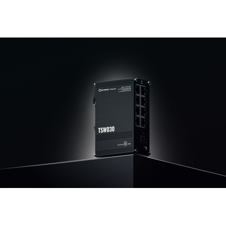 Teltonika TSW030 - Switch - unmanaged - 8 x 10 / 100 - DIN rail mountable - 6