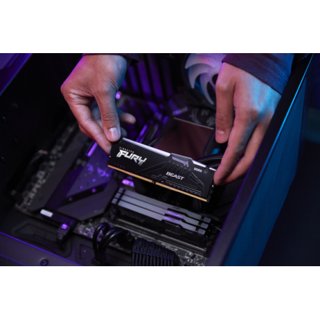 Kingston FURY Beast RGB - DDR5 - module - 16 GB - DIMM 288-pin - 3000 MHz  /  PC5-48000 - CL36 - 1.35 V - unbuffered - on-die ECC - black - 8