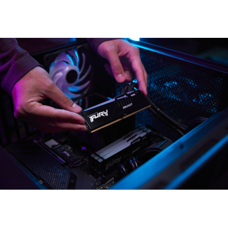 Kingston FURY Beast RGB - DDR5 - module - 16 GB - DIMM 288-pin - 3000 MHz  /  PC5-48000 - CL36 - 1.35 V - unbuffered - on-die ECC - black - 14