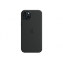 Apple - Back cover for mobile phone - MagSafe compatibility - silicone - black - for iPhone 15 Plus