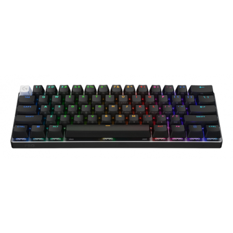 Logitech G PRO X 60 - Keyboard - 60% - TKL - backlit - wireless - 2.4 GHz, Bluetooth - QWERTY - Pan Nordic - black - 2