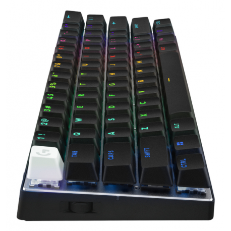 Logitech G PRO X 60 - Keyboard - 60% - TKL - backlit - wireless - 2.4 GHz, Bluetooth - QWERTY - Pan Nordic - black - 3