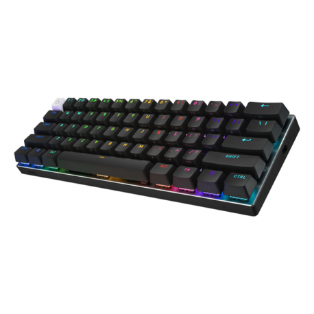 Logitech G PRO X 60 - Keyboard - 60% - TKL - backlit - wireless - 2.4 GHz, Bluetooth - QWERTY - Pan Nordic - black - 6
