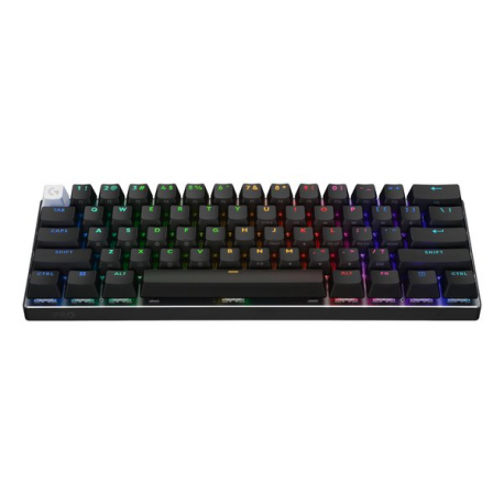 Logitech G PRO X 60 - Keyboard - 60% - TKL - backlit - wireless - 2.4 GHz, Bluetooth - QWERTY - Pan Nordic - black - 2