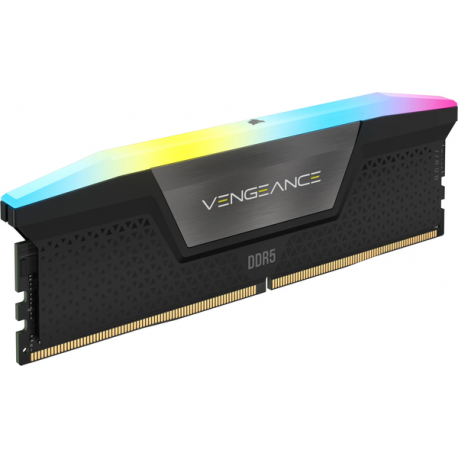 CORSAIR Vengeance RGB - DDR5 - kit - 16 GB: 2 x 8 GB - DIMM 288-pin - 2600 MHz  /  PC5-48000 - CL40 - 1.25 V - unbuffered - on-die ECC - black - 6
