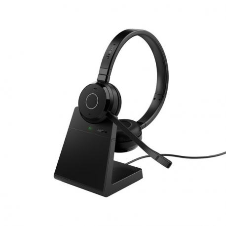 Jabra Evolve 65 TE Stereo - Headset - on-ear - Bluetooth - wireless - USB-A via Bluetooth adapter - noise isolating - UC certified - 0