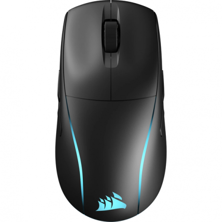 CORSAIR M75 WIRELESS - Mouse - lightweight,RGB - right and left-handed - optical - 5 buttons - wireless - 2.4 GHz, Bluetooth - USB Slipstream wireless receiver - black - 0