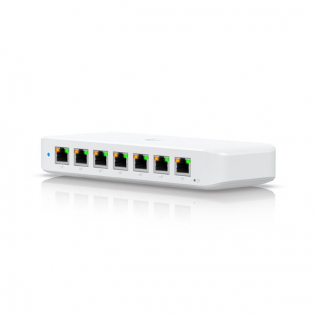 Ubiquiti UniFi Switch Ultra 210W - Switch - Managed - 7 x 10 / 100 / 1000 (PoE+) + 1 x 10 / 100 / 1000 (PoE++) - desktop, wall-mountable - PoE++ (202 W) - AC - 0