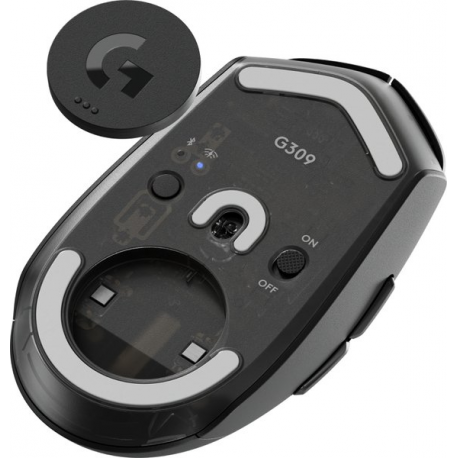 Logitech G G309 - Mouse - gaming - optical - 6 buttons - wireless - 2.4 GHz, Bluetooth - USB Logitech LIGHTSPEED receiver - black - 3