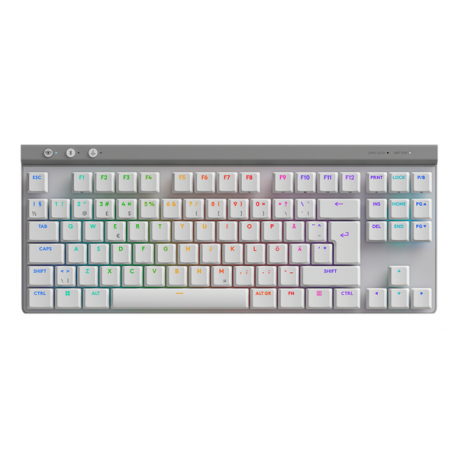 Logitech G G515 - Keyboard - LIGHTSPEED - TKL - backlit - wireless - 2.4 GHz, Bluetooth, USB - white - 0