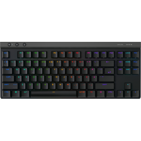 Logitech G G515 - Keyboard - LIGHTSPEED - TKL - backlit - wireless - 2.4 GHz, Bluetooth, USB - black - 0