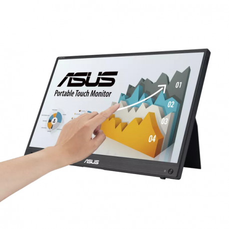 ASUS ZenScreen - LED monitor - 16" (15.6" viewable) - portable - touchscreen - 1920 x 1080 Full HD (1080p) @ 60 Hz - IPS - 250 cd / m² - 700:1 - 5 ms - Mini HDMI, 2xUSB-C - speakers - 3