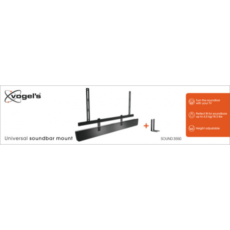 Vogel's Sound 3550 - Mounting kit - for sound bar - aluminium, steel - black - 9