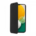 Screenor Clever - Flip cover for mobile phone - eco-leather, thermoplastic polyurethane (TPU) - black - for OPPO A18, A38